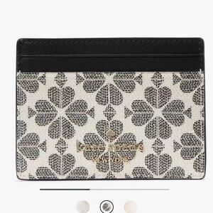 Kate Spade Black and White Geometric Key Card Holder